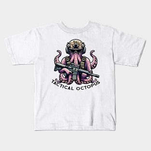 Tactical Octopus Adventure Tee: Where Intelligence Meets Style Kids T-Shirt